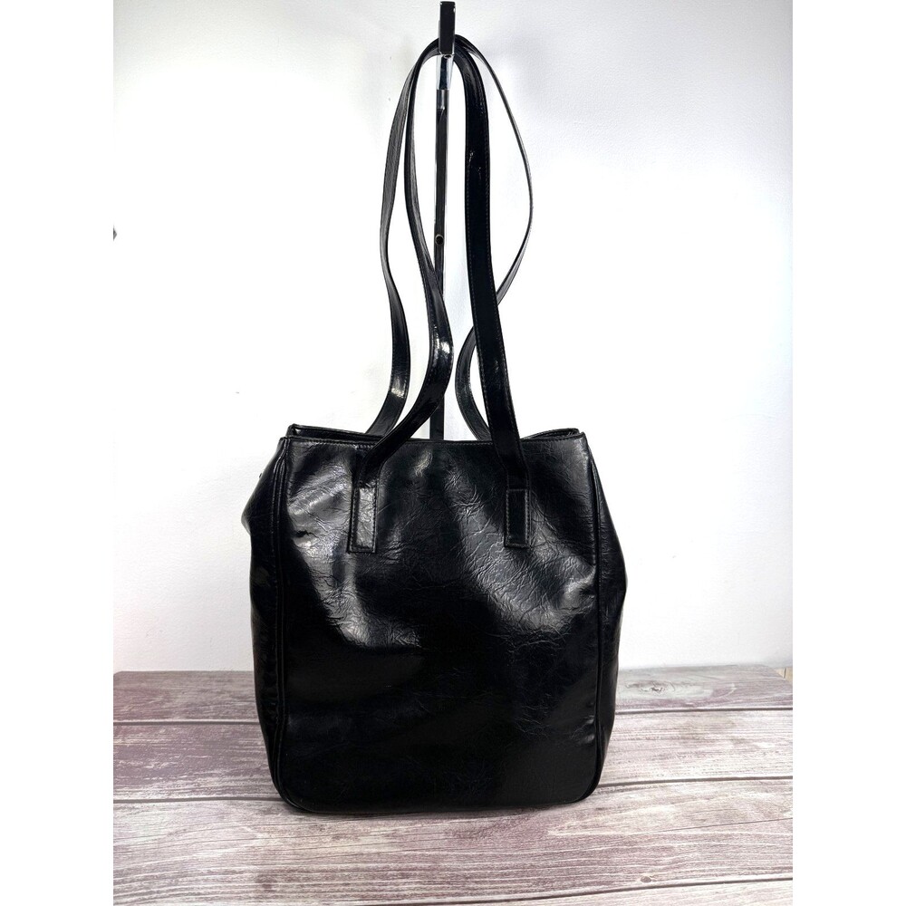 Vintage Black Leather Franchi Handbag Shoulder bag - Picture 2 of 16